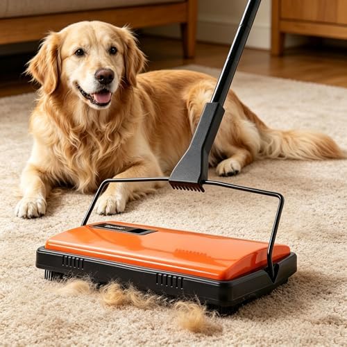 CLEANHOME Manual Carpet Sweeper For Pet Hair and Dust Remove - Image 2