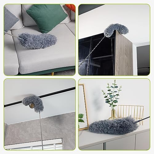 IVYROLL Duster with Extension Pole for Cleaning (2 Microfiber Heads Kit) - Image 6