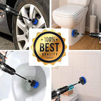 HUAWELL Drill Brush Power Scrubber Cleaning Brush with 2 Extended Attachment Set Kit for Bathroom and Kitchen Surface,Grout,Tub,Shower,Tile,Corners (Blue) - Image 7
