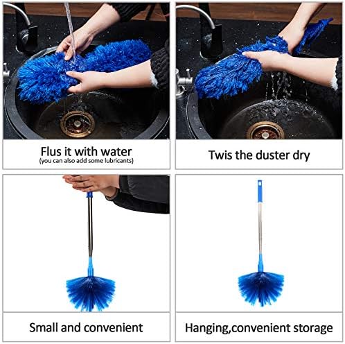 Cobweb Duster with ExtensionPole,Dusters for Cleaning with 2 DusterHeads - Image 6