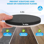 16-Pack Furniture Sliders for Hardwood Floors & Carpet, Save 80% Effort Safely and Easily, The Glide Tool Set for Heavy Furniture and Appliances, Reusable Moving Pads (8 Plastic & 8 Felt, 3.5" Slider) - Image 5
