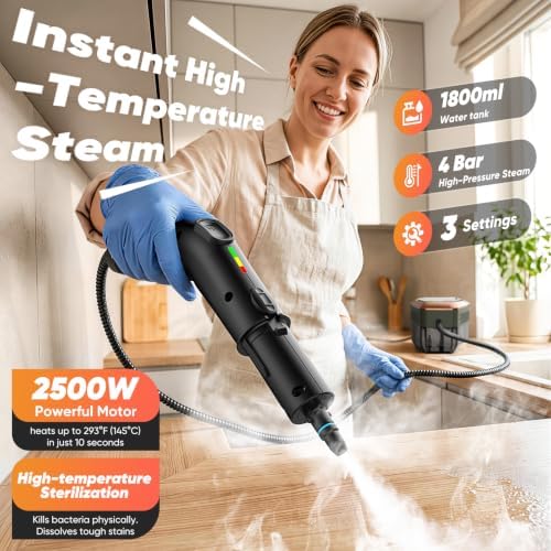 Steam Cleaner for Home, Battery-Free Trigger Control, Steamer for Cleaning - Image 2