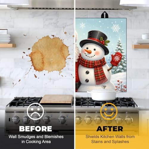 NYZE Stove Top Cover for Christmas Decorative Santa Snowman Stovetop Cover - Image 4