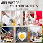 E-far Kitchen Utensils Set, 14-Piece Gray Silicone Cooking Utensils Set - Image 4