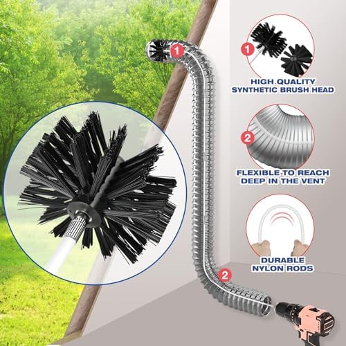 PetOde 42Ft Dryer Vent Cleaner Kit, Flexible Lint Remover - Image 5