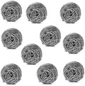 10 Pack Stainless Steel Scourers by for Dishes, Pots, Pans, and Ovens. Easy scouring for Tough Kitchen Cleaning by Unknown