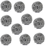 10 Pack Stainless Steel Scourers by for Dishes, Pots, Pans, and Ovens. Easy scouring for Tough Kitchen Cleaning by Unknown