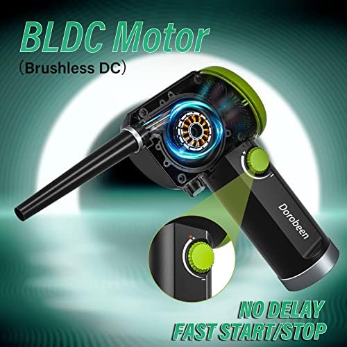 DOROBEEN Compressed Air Duster, Cordless Handheld Air Blower, Stepless Speed, 41000RPM, Portable Rechargeable Built-in Battery, Electric Air Duster for Computer Keyboard Electronics Cleaning - Image 4