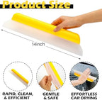 2 Pack 14 Inch Car Drying Squeegee Yellow Silicone Window Blade - Image 2