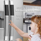 MRKG Refrigerator Door Handle Covers, Set of 6, Keep Your Kitchen Appliance Clean from Smudges, Drips, Food Stains, Oil. Washable Without Fading or Cracking. (Black&Grey) - Image 3
