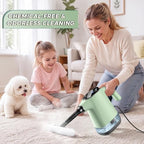 Handheld Steam Cleaner, Portable Steamer for Cleaning with 18PCS Accessories, 12s Fast Heating, Pressurized Steam Cleaner for Home, Kitchen, Bathroom, Car Detailing, Window, and Clothes, Green - Image 6