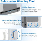 Magnetic Windshield Cleaner Tool, Double-Sided Window Cleaner Tool, Magnetic Glass Wiper for Car/High Rise/Windshield/Sidewindow/Sliding Door Glass Thickness 3-10mm/0.12-0.4inch - Image 4