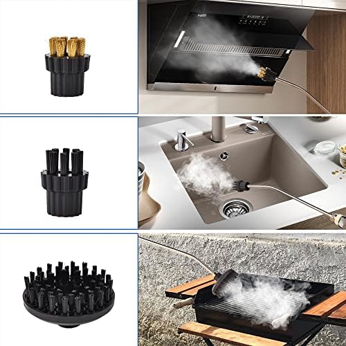 Handheld Steam Cleaner Portable High-pressure Steam Cleaner with 3 Brushes and 1 Glass Scraper Quickly Generates High-temperature Steam to Deeply Clean Kitchens and Car Seats - Image 5