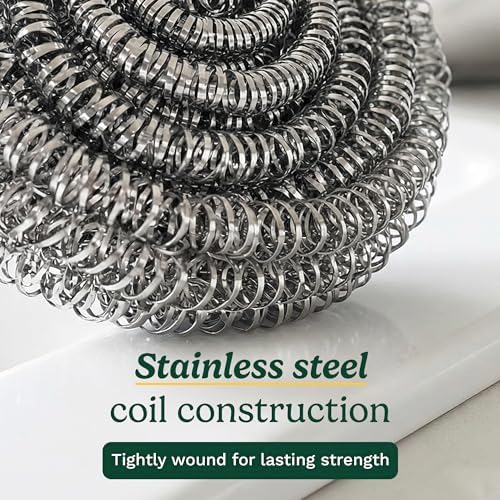 Cuisinart Stainless Steel Wool Scrubber, 12-Pack, Heavy Duty - Image 3