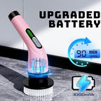 Electric Spin Scrubber - Cordless Bathroom Scrubber with 7 Brush Heads - Image 2