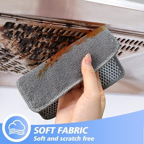 KinHwa Dish Cloths for Washing Dishes with Scrub Side, Microfiber Dish Rags - Image 4