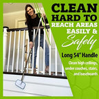 Wall Cleaner & Baseboard Cleaner with Handle—Wall Mop Cleaner & Baseboard Cleaner Mop for Easy Cleaning—Wall Cleaning Mop & Cleaning Tools for Baseboards + Cleaning pad & Microfiber Mop Cleaning Head - Image 2