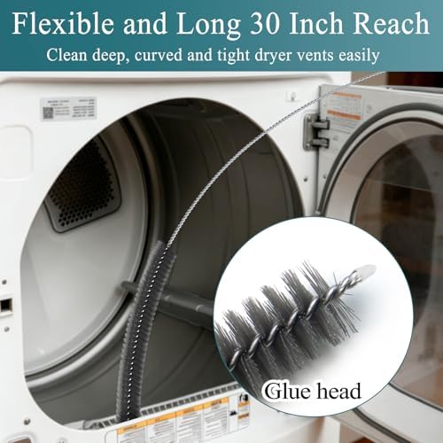 Dryer Vent Cleaner, Drain Brush and AC Refrigerator Coil Appliance Brush - Image 3