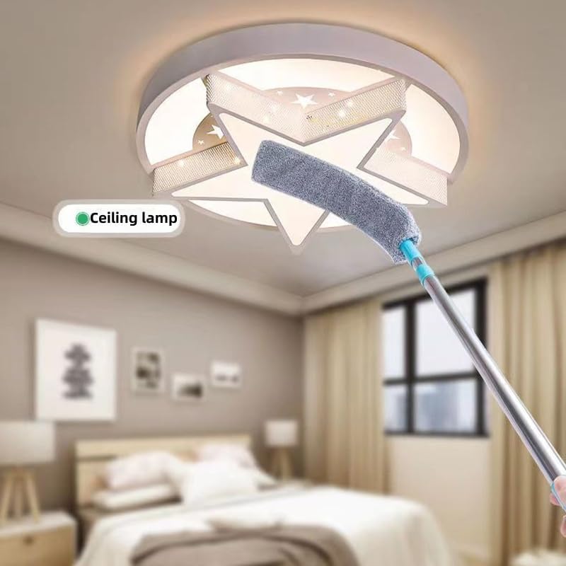 Flat Duster for Under Appliances, Retractable Gap Dust Cleaning Artifact,Bendable Microfiber Duster,Flat Duster with Extension Pole,Under Fridge Cleaning Tool (1 Set+1 Replacement Head) - Image 5