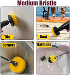 8 Pack Drill Brush Attachment Set,1/4in Power Scrubber Brush + Extend Long Attachment,Multi-Purpose Brush Drill Attachment, Power Cleaning Scrub Brush for Bathroom, Tub, Tile, Corner - Image 5