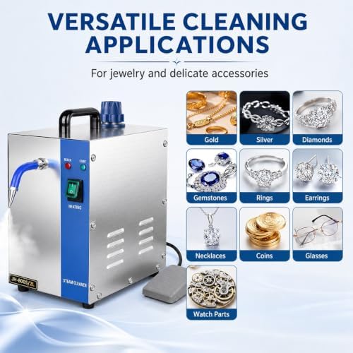 Professional Jewelry Steam Cleaner Machine, High Pressure Stainless Steel Washer For Gold, Silver & Diamonds, Commercial Electric Cleaning Equipment(2L) - Image 7