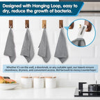 FIXSMITH Grey Microfiber Cleaning Cloth -Pack of 8, Highly Absorbent Cleaning Rags, 16"X12" All Purpose Cleaning Towels for Housekeeping, Kitchen, Car, Lint Free and Reusable Microfiber Towels - Image 4
