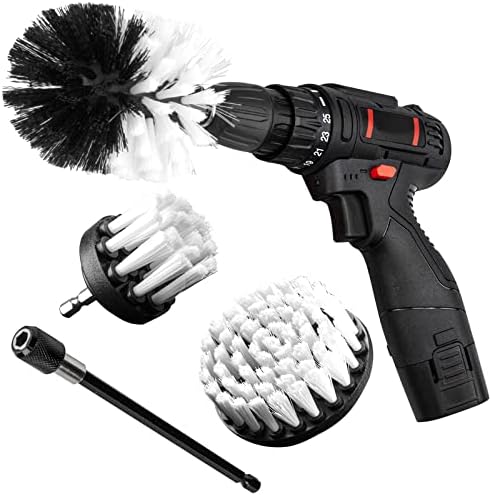 Drill Brush Attachment Kit, 3-Piece Cleaning Set for Bathtubs, Showers, Tiles, Carpets, and More by OYGLYGDrillBrushAttachmentSet%EF%BC%8CElectricMulti-PurposeScrubber