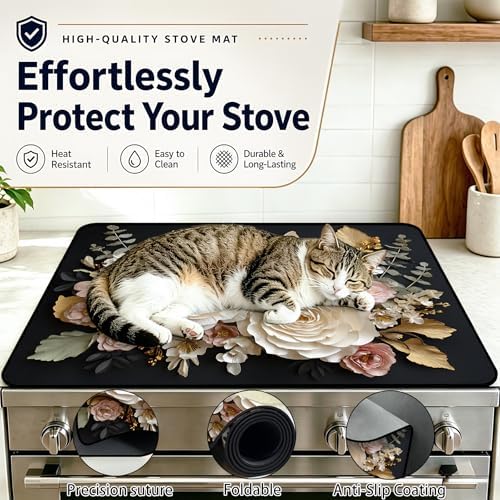 Stove Top Cover,28.5"L x 20.34"W,Heat Resistant Cooktop Protector Mat - Image 5
