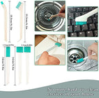 Small Household Cleaning Brushes by ELEMGULY,18 Pcs Crevice Brush for Hole, Gap, Corner, Space, Micro Crevice Scrub Cleaner Tool for Bottle, Keyboard, Window, Door Track - Image 3