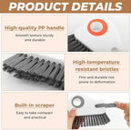 6Pcs Window Track Cleaner with Hard Bristle Brush & Scraper - Image 5