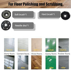 110V 17inches Commercial Industrial Floor Scrubber Buffer Heavy Duty Polisher Machine Polished Waxed Refurbished Tile Scrubber Cleaner Wood Marble Cement Pavement Epoxy Rubber - Image 6