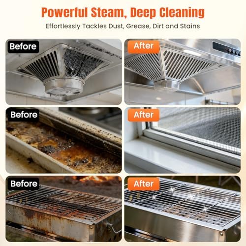 Steam Cleaner for Home & Car, 3-Level Adjustable Pressurized Steamer for Cleaning, 10s Heat-Up, 1.8L Large Tank, Handheld Portable Steamer Cleaner for Furniture,Upholstery,Grout,Tile,Walls, Bathroom - Image 7