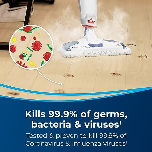 Bissell PowerFresh Deluxe 1806 Steam Mop for Tile, Hardwood & Sealed Floors w/Built‑in SpotBoost Brush, Fast 30‑Second Warm‑Up, Variable Steam Levels, Fresh Scent Discs Compatible - Image 6