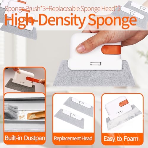 Window Sill Cleaner Tool - 14 Pcs Magic Door Window Track Cleaning Tool Kit - Image 3