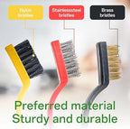 Crevice Cleaning Brush, Hard Bristle 8 Pcs Cleaning Tools Set for Home, Detail Cleaning Brush for Tight Spaces, Bathroom Tiles, Kitchen, Car & Grout Lines - Image 5