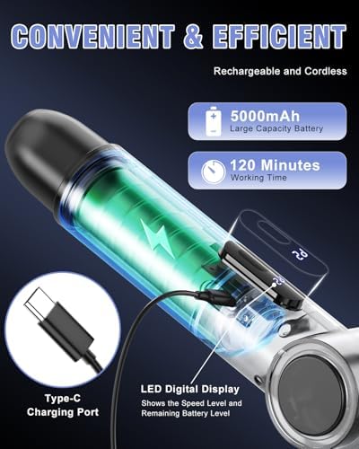 Electric Spin Scrubber, [IPX8 Waterproof ] [50KG Torque]- Gray - Image 5