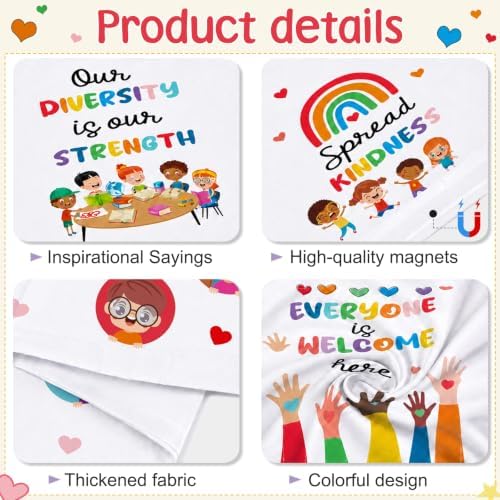 8Pcs Classroom Fluorescent Magnetic Light Covers,2x4 FT Diversity Inclusion - Image 3