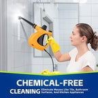 Handheld Steam Cleaner, Pressurized Multi-Surface Steam Cleaner with 11pcs Accessories, Chemical Free Multi-Purpose Steam Cleaners for Home Use, Steamer for Cleaning Floor, Tile, Windows, Couch, Grout - Image 3