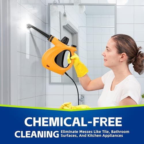 Handheld Steam Cleaner, Pressurized Multi-Surface Steam Cleaner with 11pcs Accessories, Chemical Free Multi-Purpose Steam Cleaners for Home Use, Steamer for Cleaning Floor, Tile, Windows, Couch, Grout - Image 3