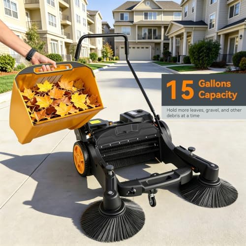 Battery Powered Floor Sweeper 42'' with Water Spray, 39600 Sqft/h - Image 7