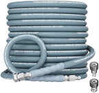 50ft Pressure Washer Hose 4800PSI, 3/8" Power Washing Hose Steel Wire Braided with Swivel Quick Connect, Non Marking Commercial Grade High Pressure Water Hose by PURILITZS