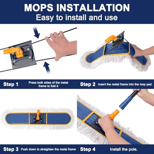 KeFanta 36" Commercial Dust Mops for Floor Cleaning,Industrial Dry Mop - Image 6