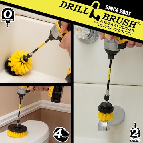 Bathroom Scrubber Brushes - Drill Scrub Brush Attachment - Bathroom Mirror - Image 2