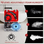 1500W Handheld Steamer for Cleaning, High-Pressure Steam Cleaner, Quick 15s Heat-Up, 212℉ Powerful Steam for Grout, Tile, Home, Auto, Car Detailing, Kitchen, Bathroom Cleaning - 110V, Red - Image 4