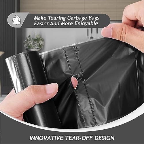 Teivio Mini Black Trash Bags 0.5 Gallon 276 Count 11"x12" Bathroom - Image 3