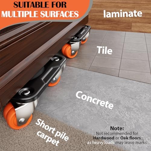 ONEON Heavy Duty Furniture Movers with Wheels & Lifter (10 Dual Wheels_XL) - Image 4