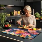 Watercolor Flowers Stove Top Cover for Electric Stoves 28x20 Inch - Image 7