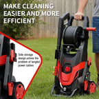 2026Upgraded 4800 MAX Pressure Washer w/5 Quick Connect Nozzles, 35ft Power Cord w/GFCI, Inlet Hose & Filter& Soap Tank for Cars/Driveways/Home Cleaning, Bright Red - Image 7