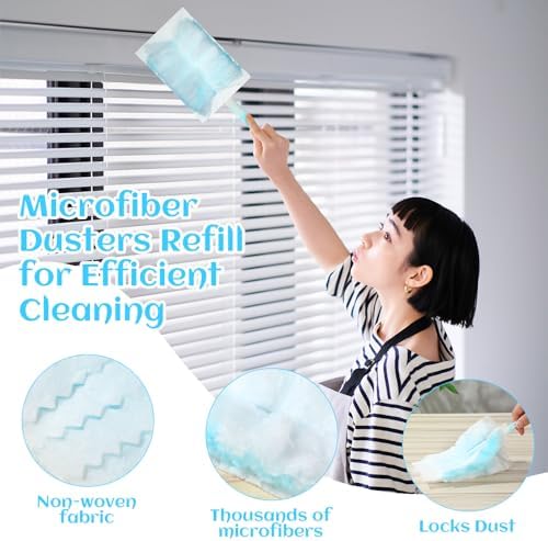 Mimorou 100 Pcs Disposable Dusters Refills Bulk for Cleaning (Fresh Colors) - Image 6