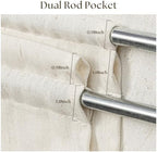Beige 2 Panels 25 x 68 Inch Sidelight Curtain for Front Door Privacy - Image 5
